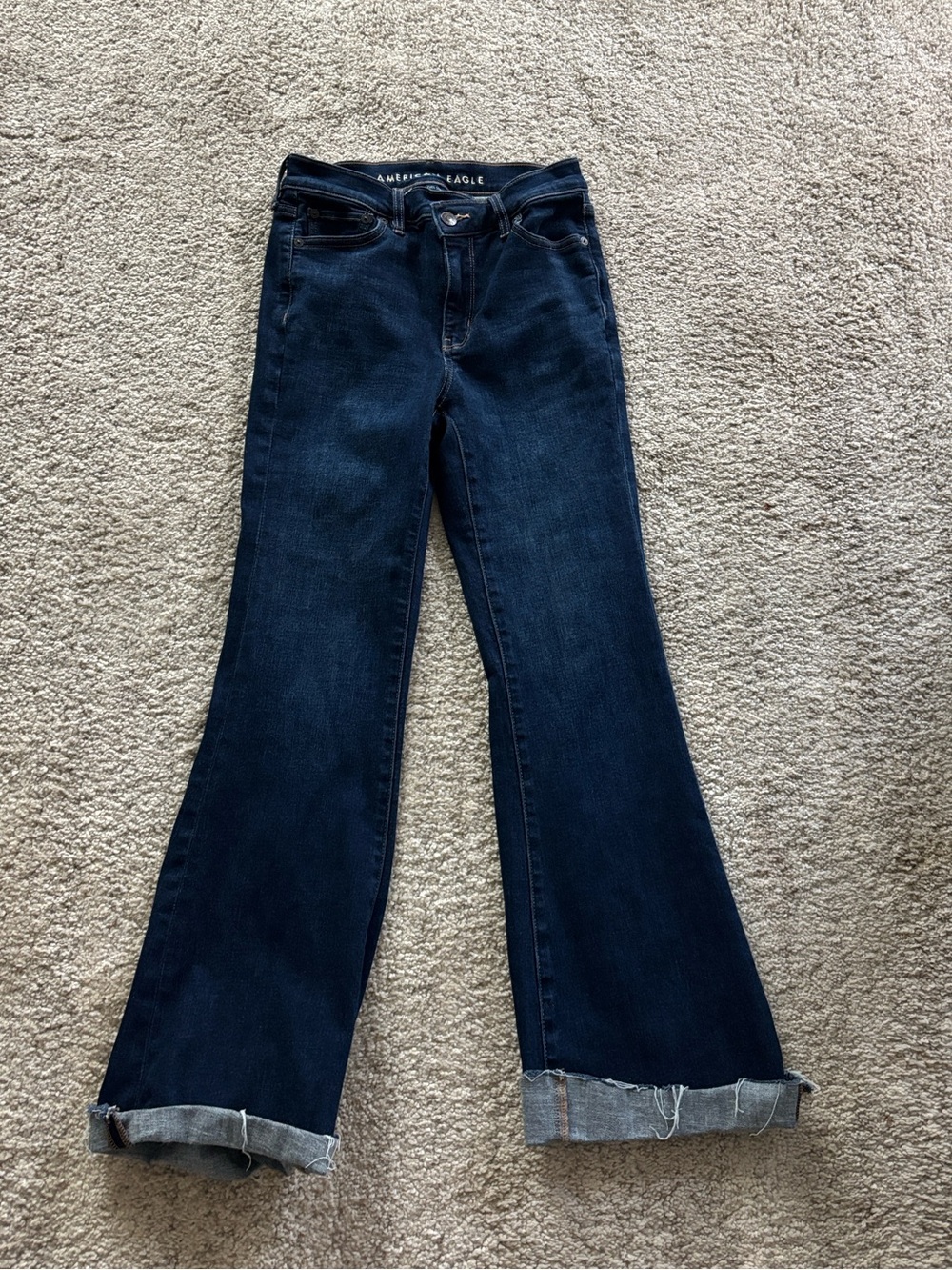 American Eagle Next Level Stretch Super High-Rise Flare Jeans